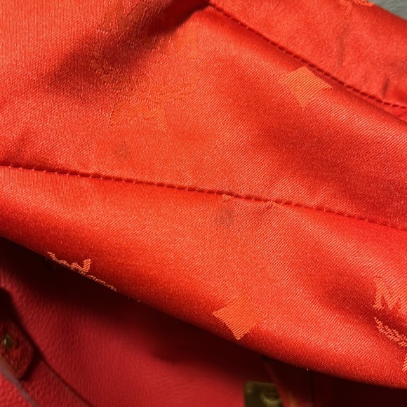 MCM Red Leather Shoulder Bag - Picture 12 of 14